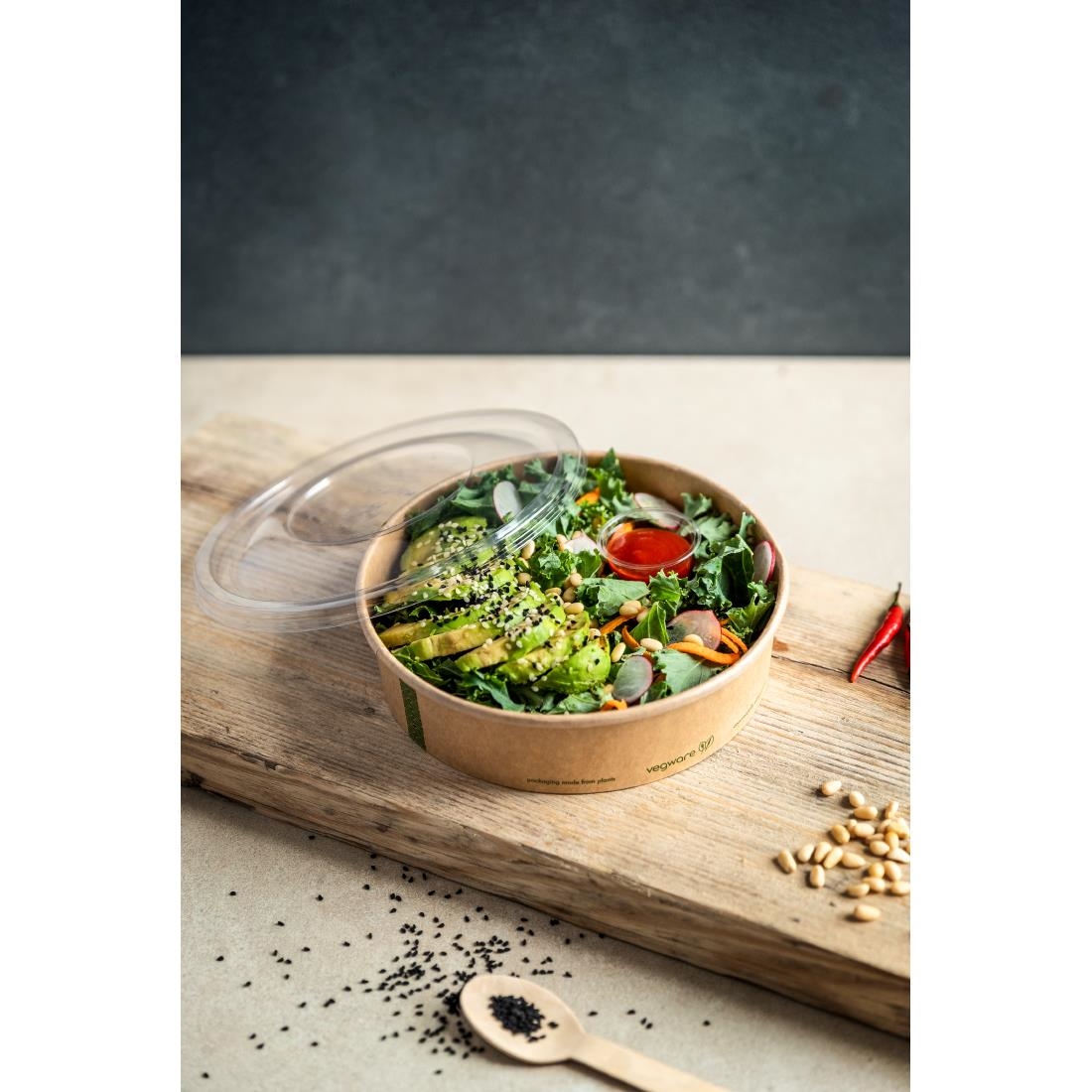 Vegware 185-Series Bon Appetit Kraft Food Bowls 26oz 300 Pack (JK376)