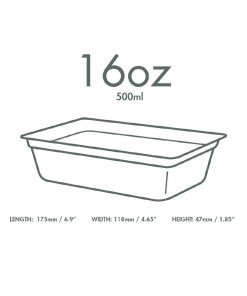 Vegware Nourish Moulded Fibre Takeaway Trays 500ml 500 Pack (JK378)