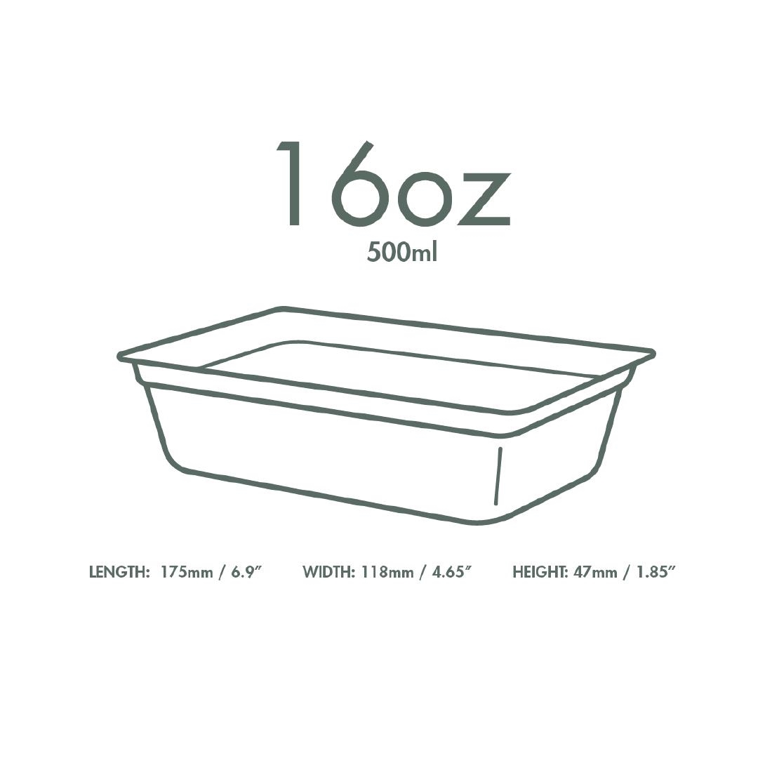 Vegware Nourish Moulded Fibre Takeaway Trays 500ml 500 Pack (JK378)