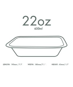 Vegware Gourmet Bagasse Bases Size 4 650ml 600 Pack (JK379)