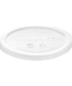 Vegware Round PLA Deli Pot Lids - Fits 8-32oz Pots 500 Pack (JK381)