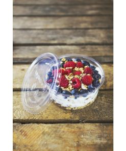 Vegware Round PLA Deli Pot Lids - Fits 8-32oz Pots 500 Pack (JK381)