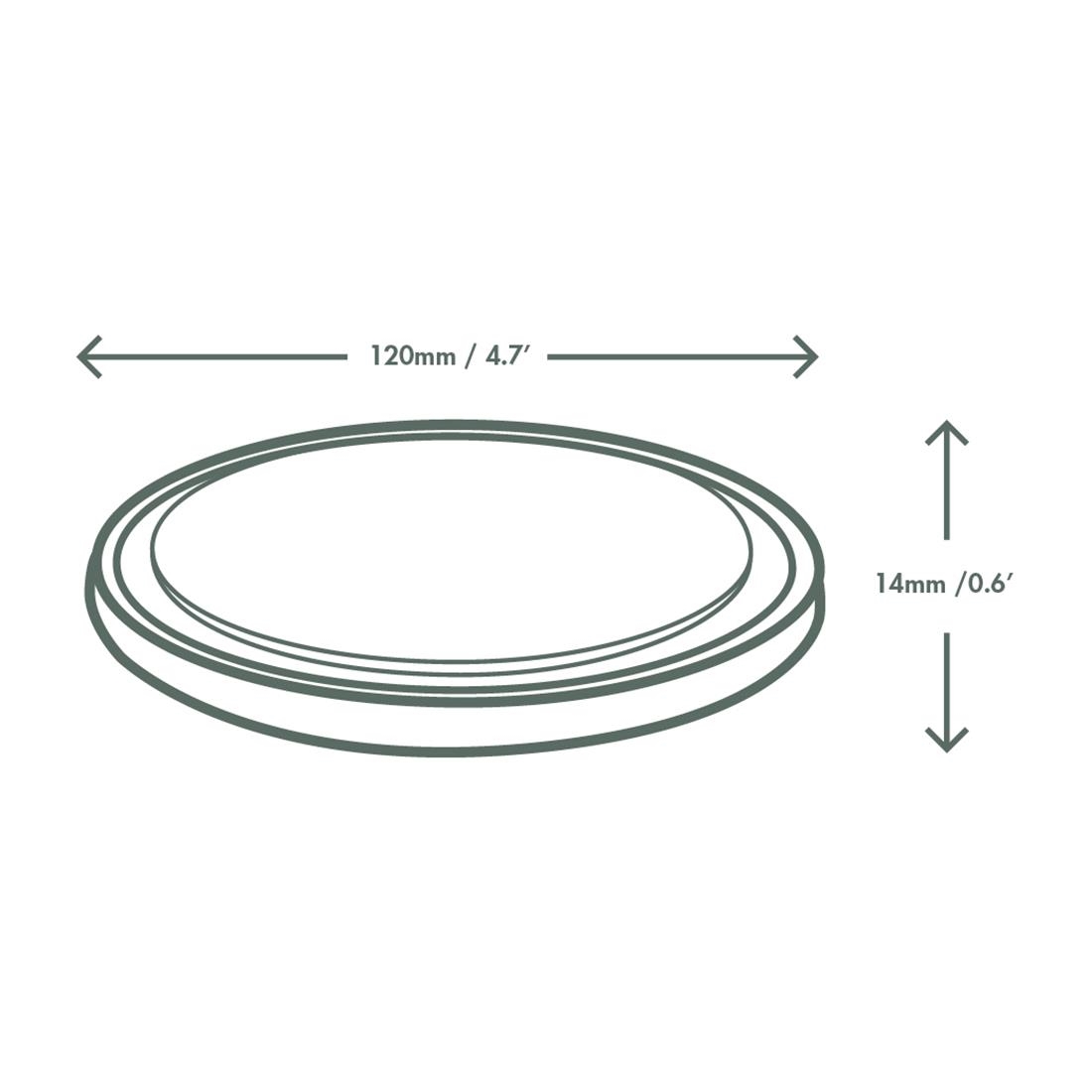 Vegware Round PLA Deli Pot Lids - Fits 8-32oz Pots 500 Pack (JK381)