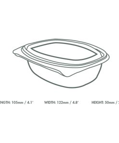 Vegware PLA Hinged Deli Containers 8oz 300 Pack (JK382)