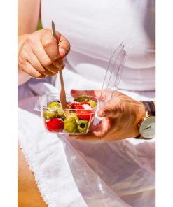 Vegware PLA Hinged Deli Containers 8oz 300 Pack (JK382)