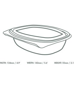 Vegware PLA Hinged Deli Containers 12oz 300 Pack (JK383)