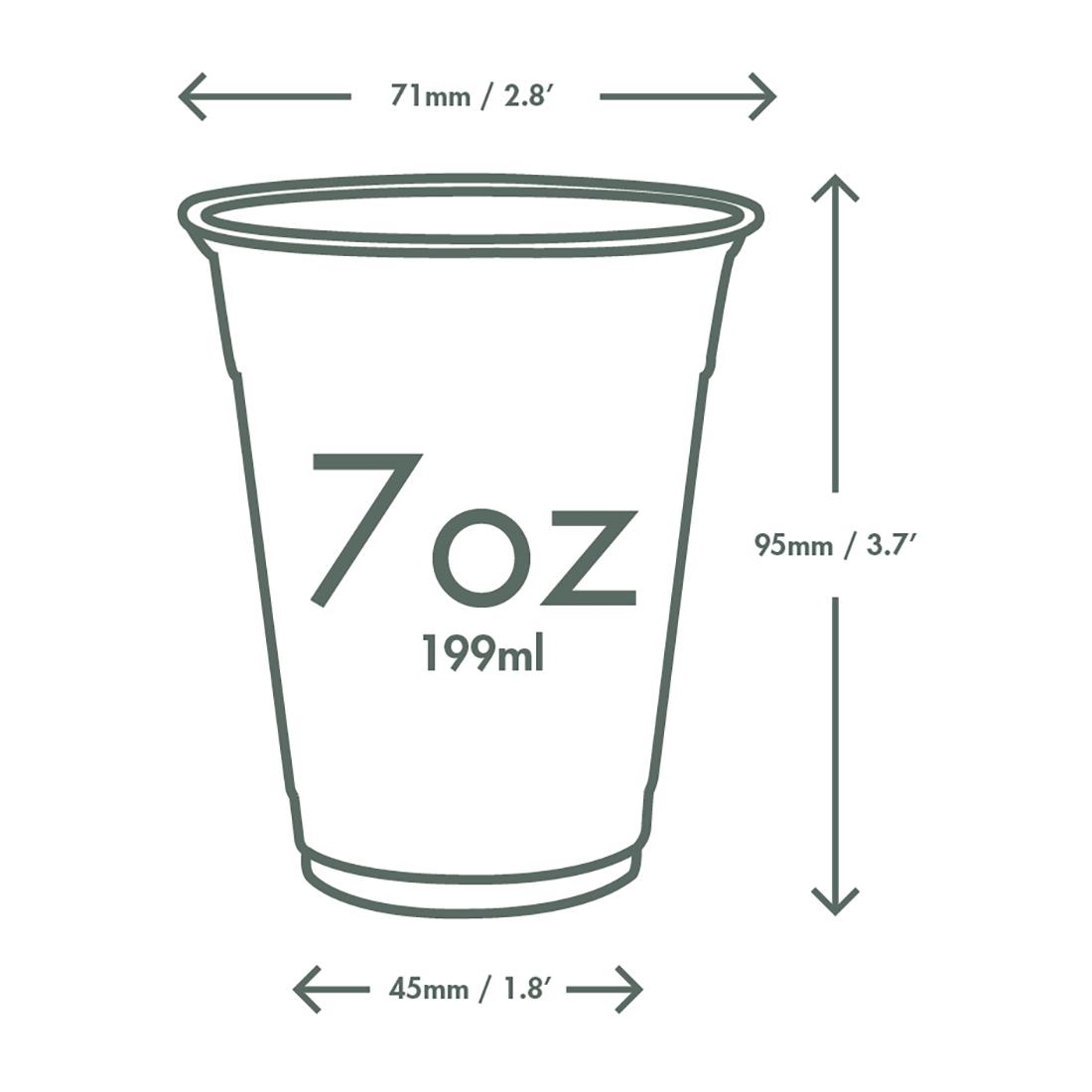 Vegware PLA Water Cups 199ml 2000 Pack (JK384)