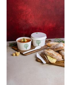 Vegware Soup Containers Green Tree 115-Series 340ml 500 Pack (JK427)