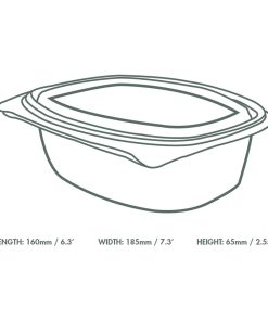Vegware PLA Hinged Deli Containers 32oz 200 Pack (JK430)