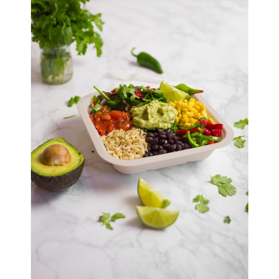 Vegware Gourmet Bagasse Bases Size 4 Natural 650ml 600 Pack (JK434)