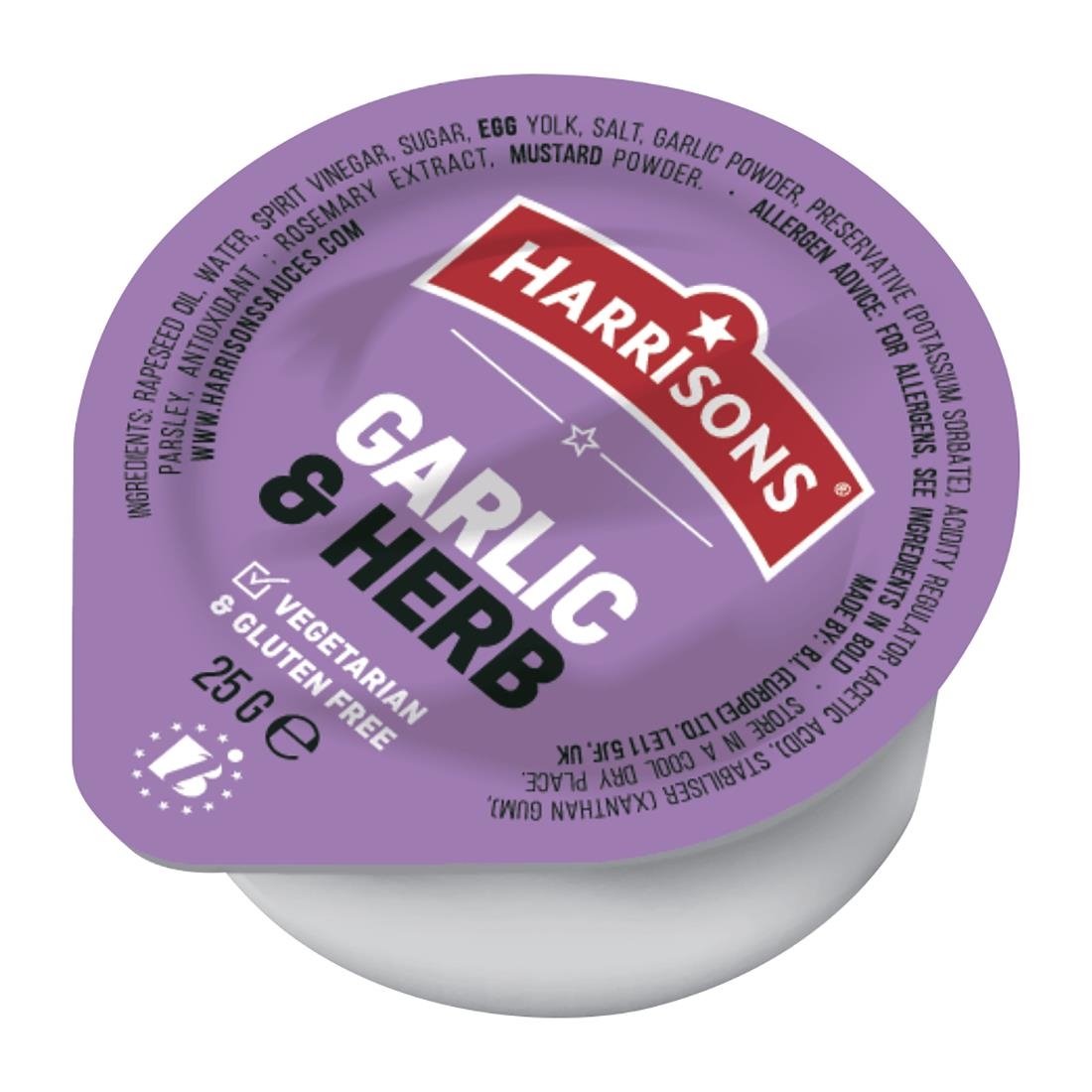 Harrisons Garlic and Herb Dip Pots 25g 100 Pack (JK445)