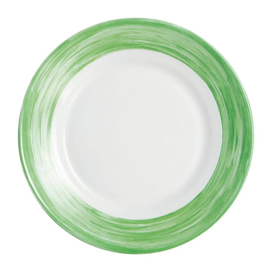 Arcoroc Brush Dessert Plates Green 195mm 12 Pack (JK559)