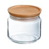 Luminarc Pure Jars and Wood Lids 500ml 6 Pack (JK610)
