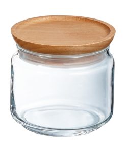 Luminarc Pure Jars and Wood Lids 500ml 6 Pack (JK610)