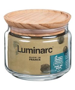Luminarc Pure Jars and Wood Lids 500ml 6 Pack (JK610)