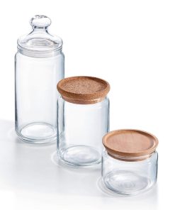 Luminarc Pure Jars and Wood Lids 500ml 6 Pack (JK610)