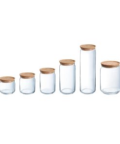 Luminarc Pure Jars and Wood Lids 500ml 6 Pack (JK610)