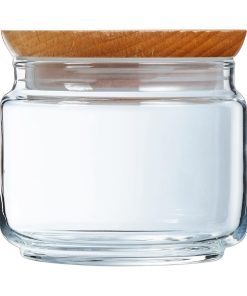 Luminarc Pure Jars and Wood Lids 500ml 6 Pack (JK610)