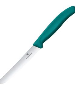 Victorinox Swiss Classic Tomato-Table Knife Wavy Edge Green 11cm (JK656)