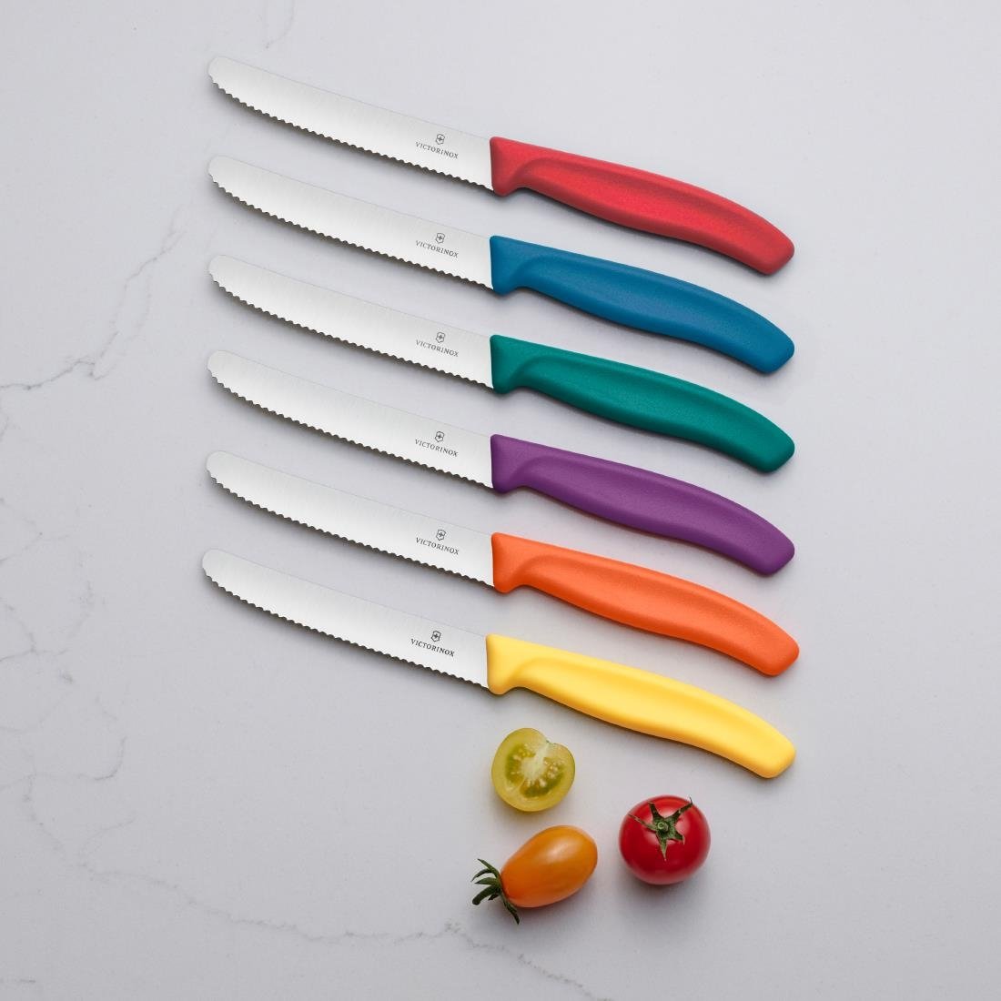 Victorinox Swiss Classic Tomato-Table Knife Wavy Edge Green 11cm (JK656)