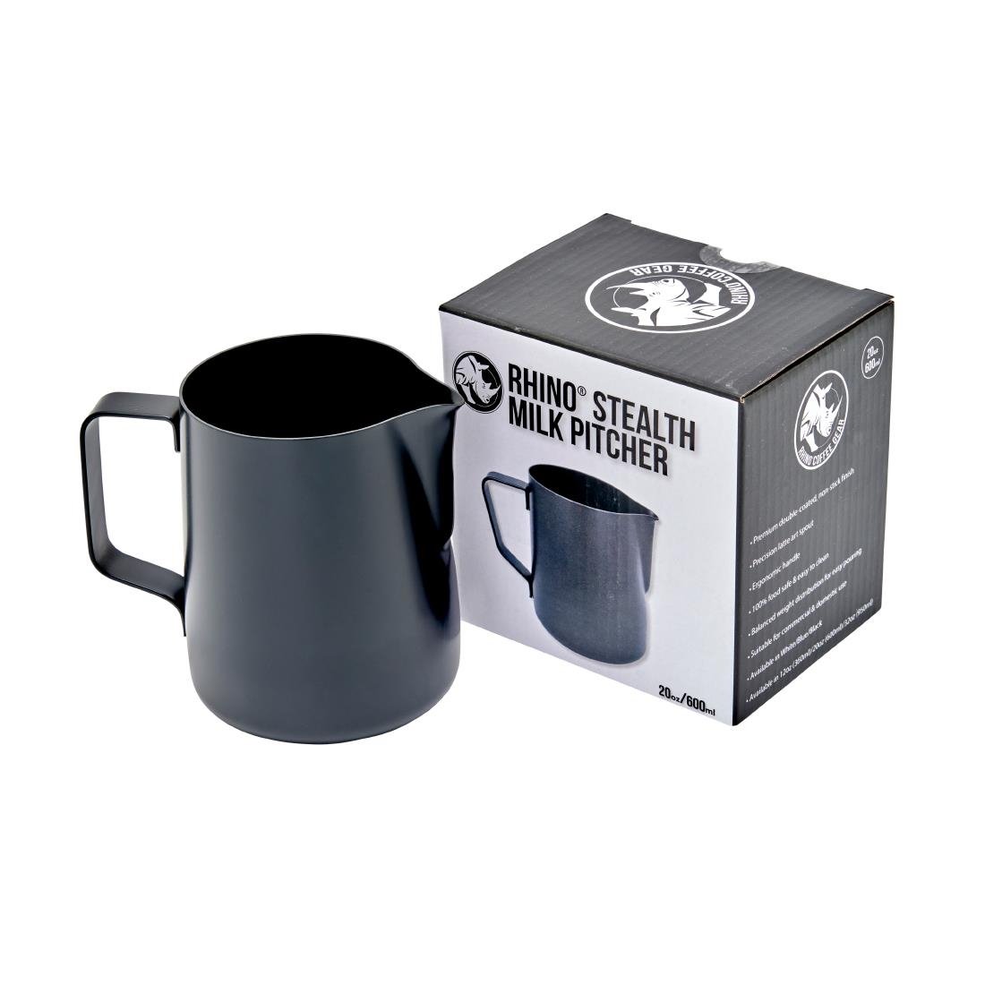 Rhino Stealth Milk Pitcher Black 600ml (JK725)