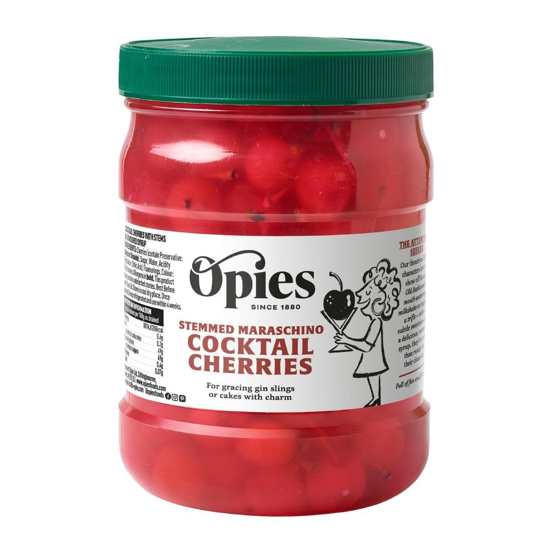 Opies Stemmed Maraschino Cocktail Cherries 1.15kg (KA788)