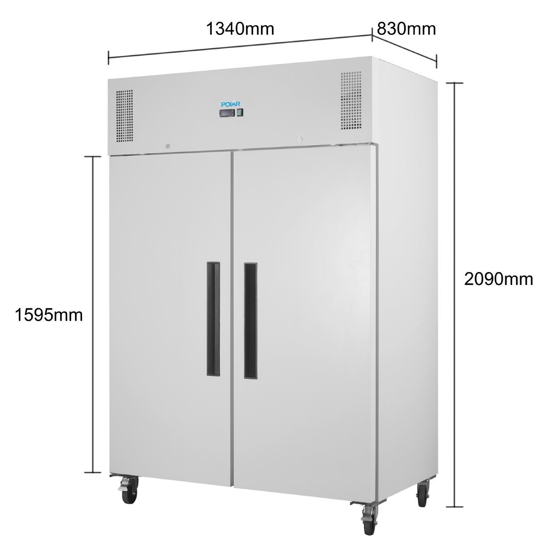 Polar G-Series Upright Double Door Freezer White 1152Ltr (PG043)