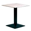 Turin Metal Base 700mm Square Dining Table with Laminate Top in Marble (CZ814)