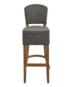 Hanoi Bar Chair in Weathered Oak with Shetland Smoke Seatpad (HP786)