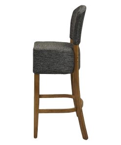 Hanoi Bar Chair in Weathered Oak with Shetland Smoke Seatpad (HP786)