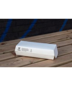 Notpla 8x3 Clamshell Hot Dog Boxes White 250 Pack (HW505)