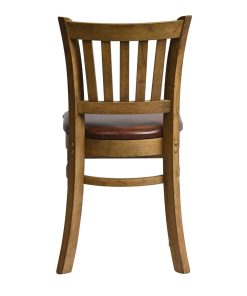 Manhattan Dining Chairs in Weathered Oak with Bison Espresso Seat 2 Pack (HX814)