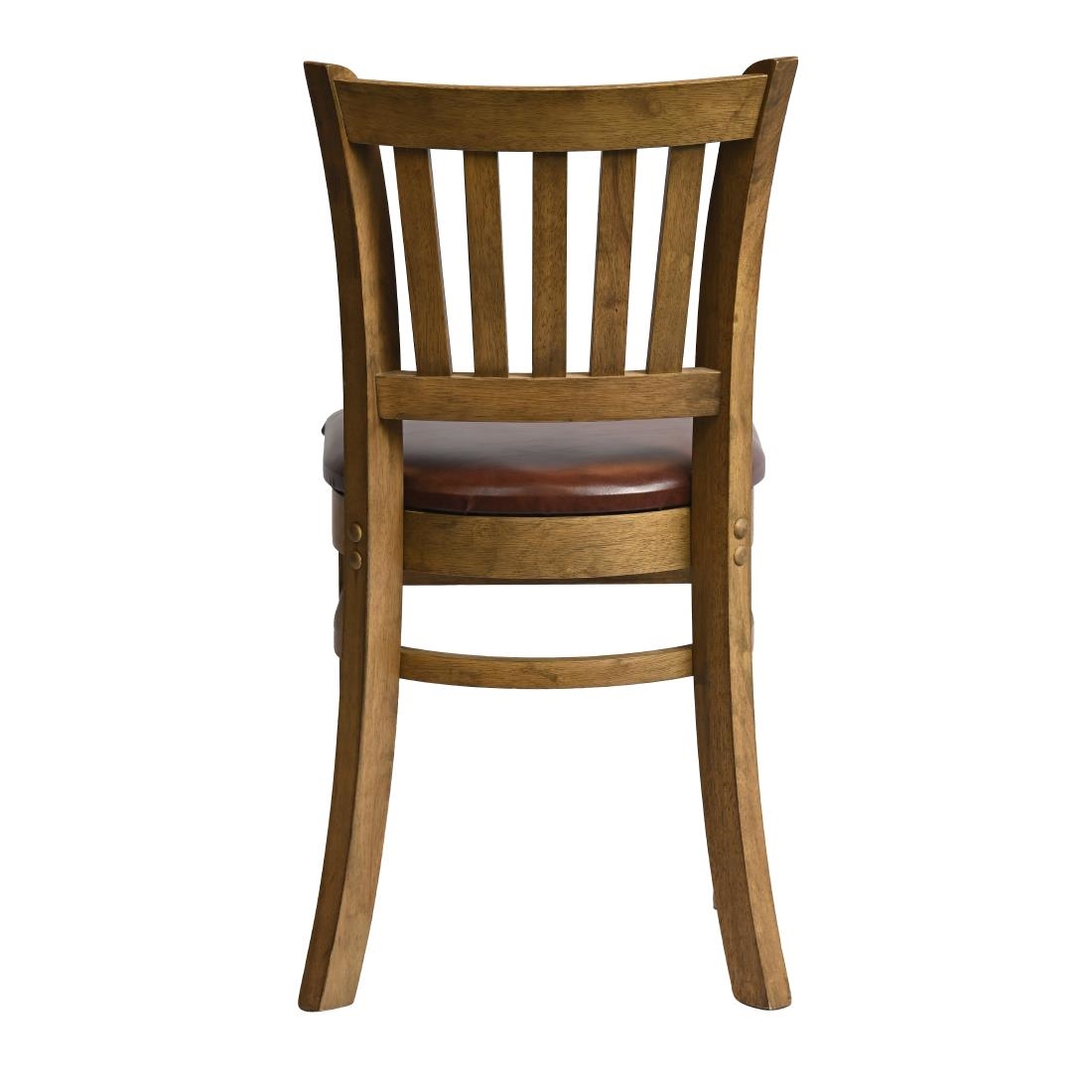 Manhattan Dining Chairs in Weathered Oak with Bison Espresso Seat 2 Pack (HX814)