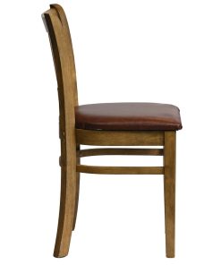 Manhattan Dining Chairs in Weathered Oak with Bison Espresso Seat 2 Pack (HX814)