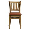 Manhattan Dining Chairs in Weathered Oak with Bison Tan Seat 2 Pack (HX815)
