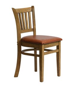 Manhattan Dining Chairs in Weathered Oak with Bison Tan Seat 2 Pack (HX815)