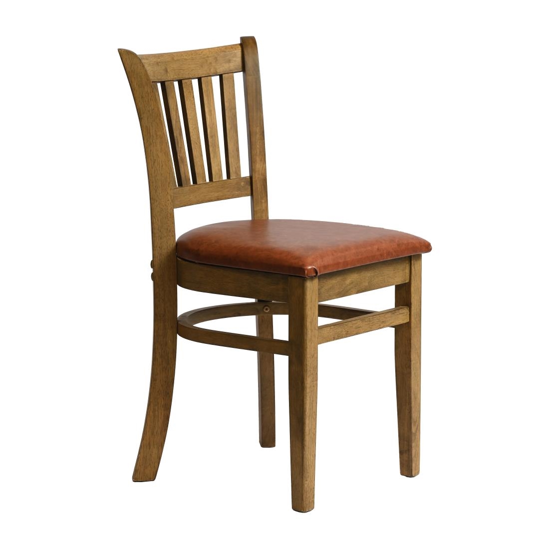Manhattan Dining Chairs in Weathered Oak with Bison Tan Seat 2 Pack (HX815)