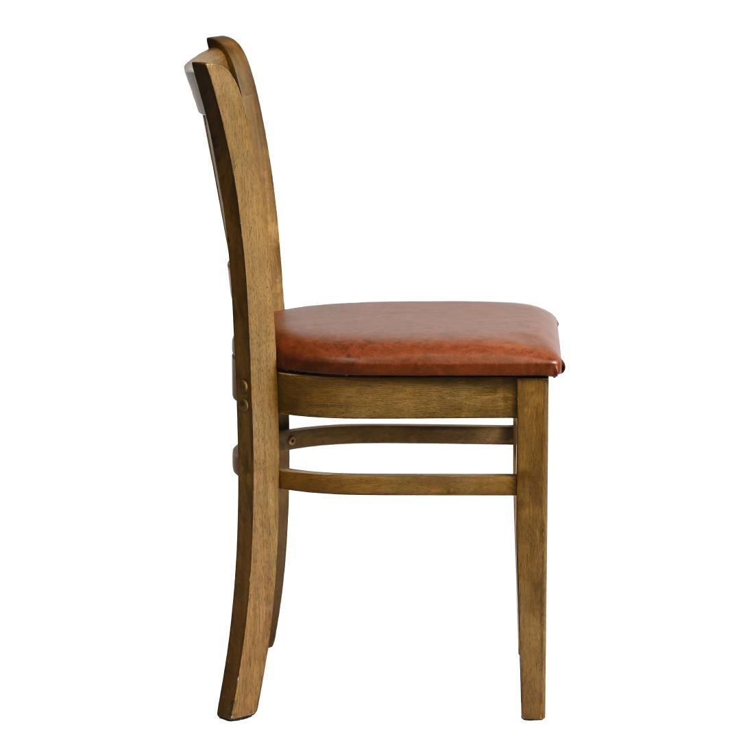 Manhattan Dining Chairs in Weathered Oak with Bison Tan Seat 2 Pack (HX815)
