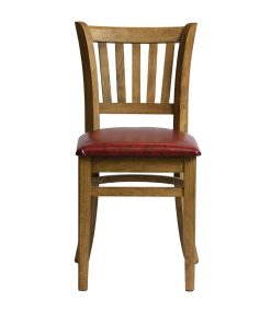 Manhattan Dining Chairs in Weathered Oak with Bison Bordeaux Seat 2 Pack (HX816)