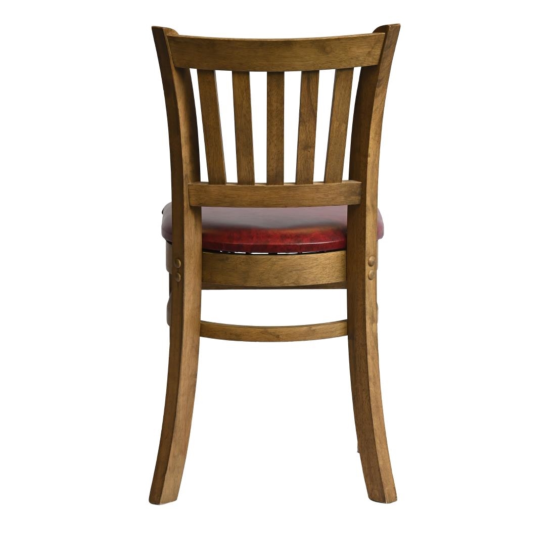 Manhattan Dining Chairs in Weathered Oak with Bison Bordeaux Seat 2 Pack (HX816)