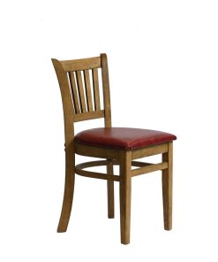 Manhattan Dining Chairs in Weathered Oak with Bison Bordeaux Seat 2 Pack (HX816)