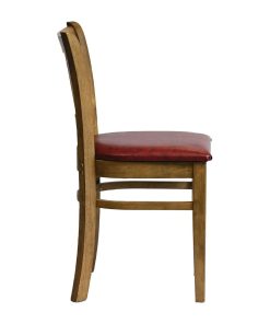 Manhattan Dining Chairs in Weathered Oak with Bison Bordeaux Seat 2 Pack (HX816)