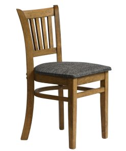 Manhattan Dining Chairs in Weathered Oak with Shetland Smoke Seat 2 Pack (HX818)