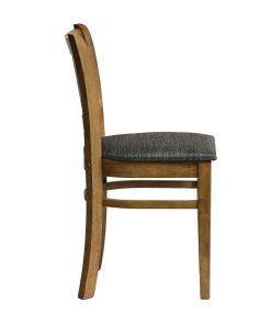 Manhattan Dining Chairs in Weathered Oak with Shetland Smoke Seat 2 Pack (HX818)