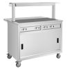Buffalo Mobile Servery with Solid Heated Top 3x 1-1 GN (JB186)