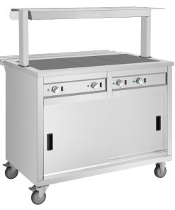 Buffalo Mobile Servery with Solid Heated Top 3x 1-1 GN (JB186)
