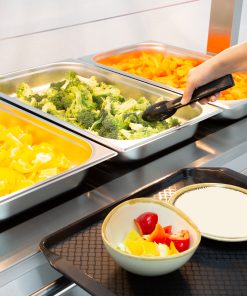 Buffalo Mobile Servery with Solid Heated Top 4x 1-1 GN (JB187)