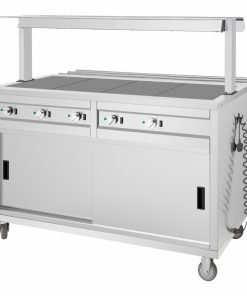 Buffalo Mobile Servery with Solid Heated Top 4x 1-1 GN (JB187)