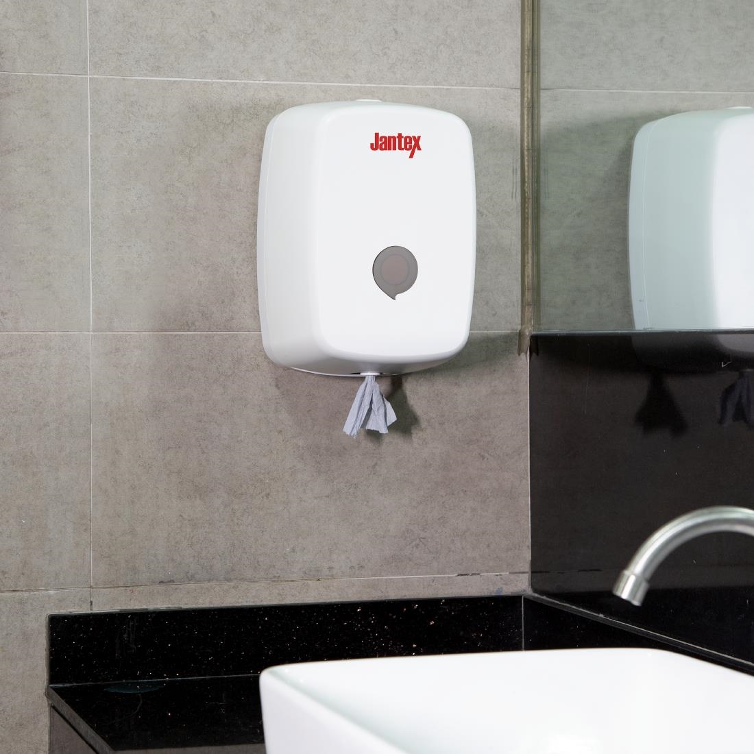 Jantex Centre Feed Dispenser White (JB762)