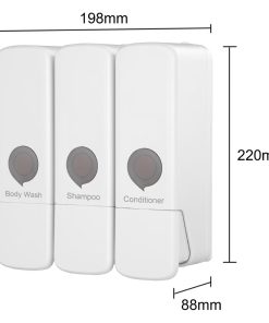 Jantex Triple Shower Dispenser White (JB778)